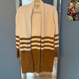 Michael Kors Striped Open Front Cardigan Woman’s M